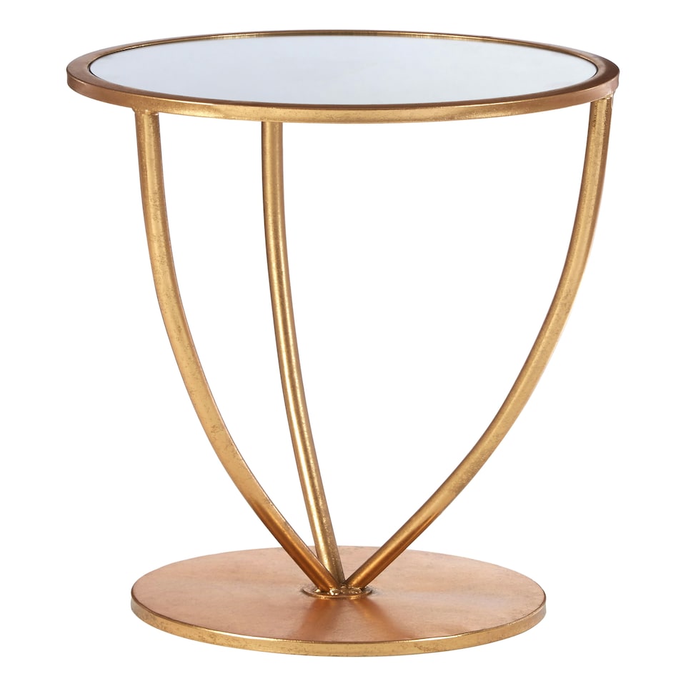 image 1 of Interiors By Premier Elegant Mirror Top And Gold Frame Side Table, Sturdy Side Table By Couch, Versatile Small Lounge Table | Gold