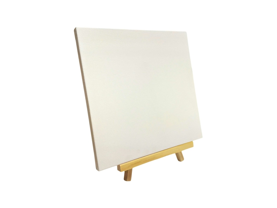 image 1 of Pack of 6 25x25cm Canvas Easel Set | White