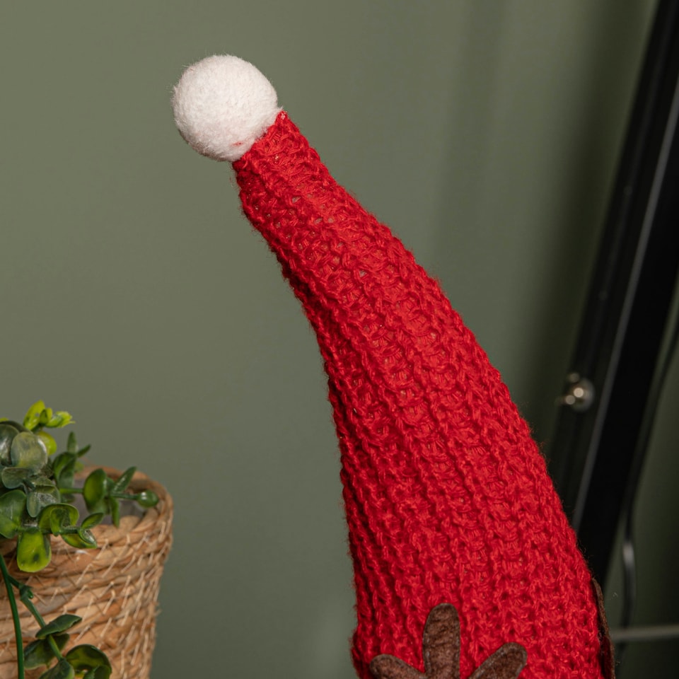image 1 of 55cm Red and White Sitting Mr Claus Christmas Gonk with Dangly Legs