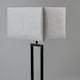 image 3 of Walsten Black Floor Lamp with Grey Shade