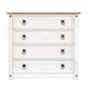 image 4 of Mercers Furniture Corona White Small 4 Drawer Chest Of Drawers Solid Wood Pine Wooden Bedroom with Mexican Styling