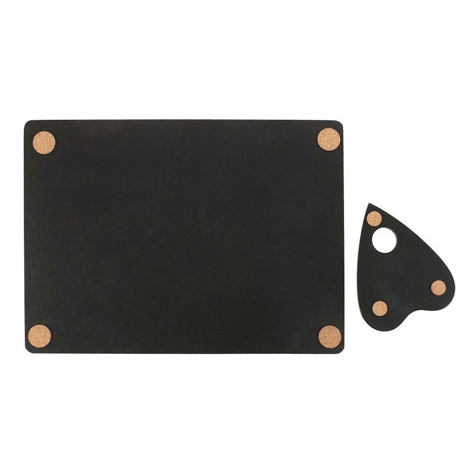 image 1 of Something Different Talking Board Placemat and Coaster Set - Black/Gold - One Size