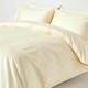 image 2 of Homescapes Cream Egyptian Cotton Duvet Cover with Pillowcases 1000 TC, Super King | Cream | Super King