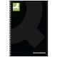 image 4 of Q-Connect Hardback Wirebound Book, A5, Black, Pack of 3