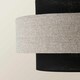 image 5 of ValueLights Weaver Pair Ceiling Pendant Light Shades Black and Grey Herringbone and Bulbs