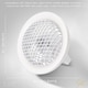 image 7 of White Rechargeable 3 Speed Desk Fan with LED Dimmable Ring Light
