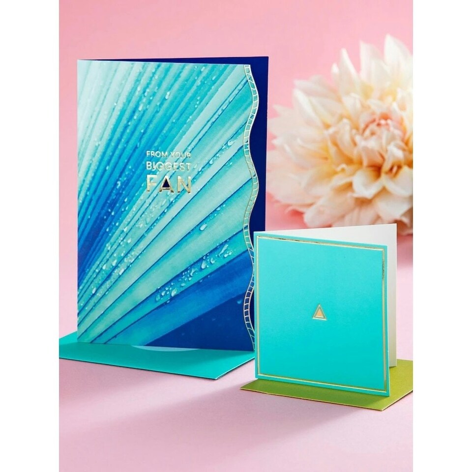image 1 of Turquoise Premium 'From Your Biggest Fan' Open Card Vivid Aura