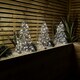 image 3 of Set of 3 50cm Light up Iron Christmas Tree Garden Stake Lights with Warm White LEDs