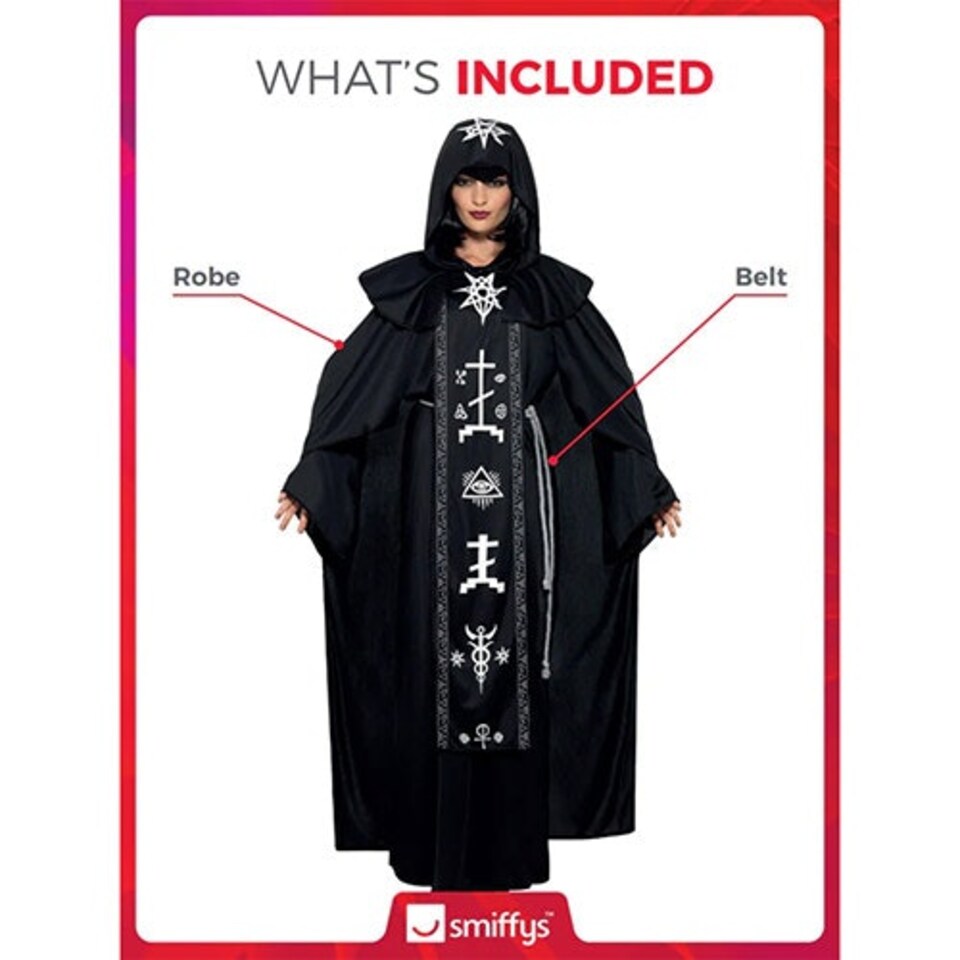 image 1 of Dark Arts Ritual Fancy Dress Costume Unisex Adult One Size Black | One Size