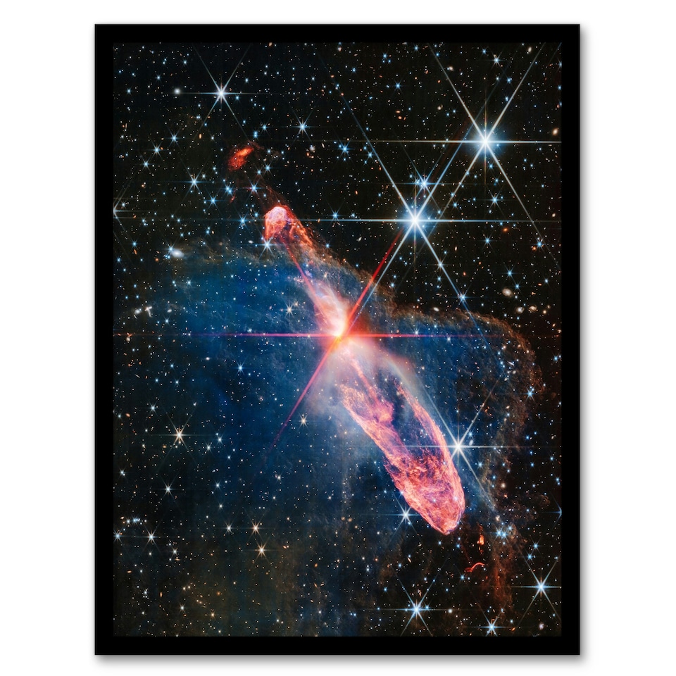 Artery8 James b Space Telescope Nebula NASA Black Framed Wall Art