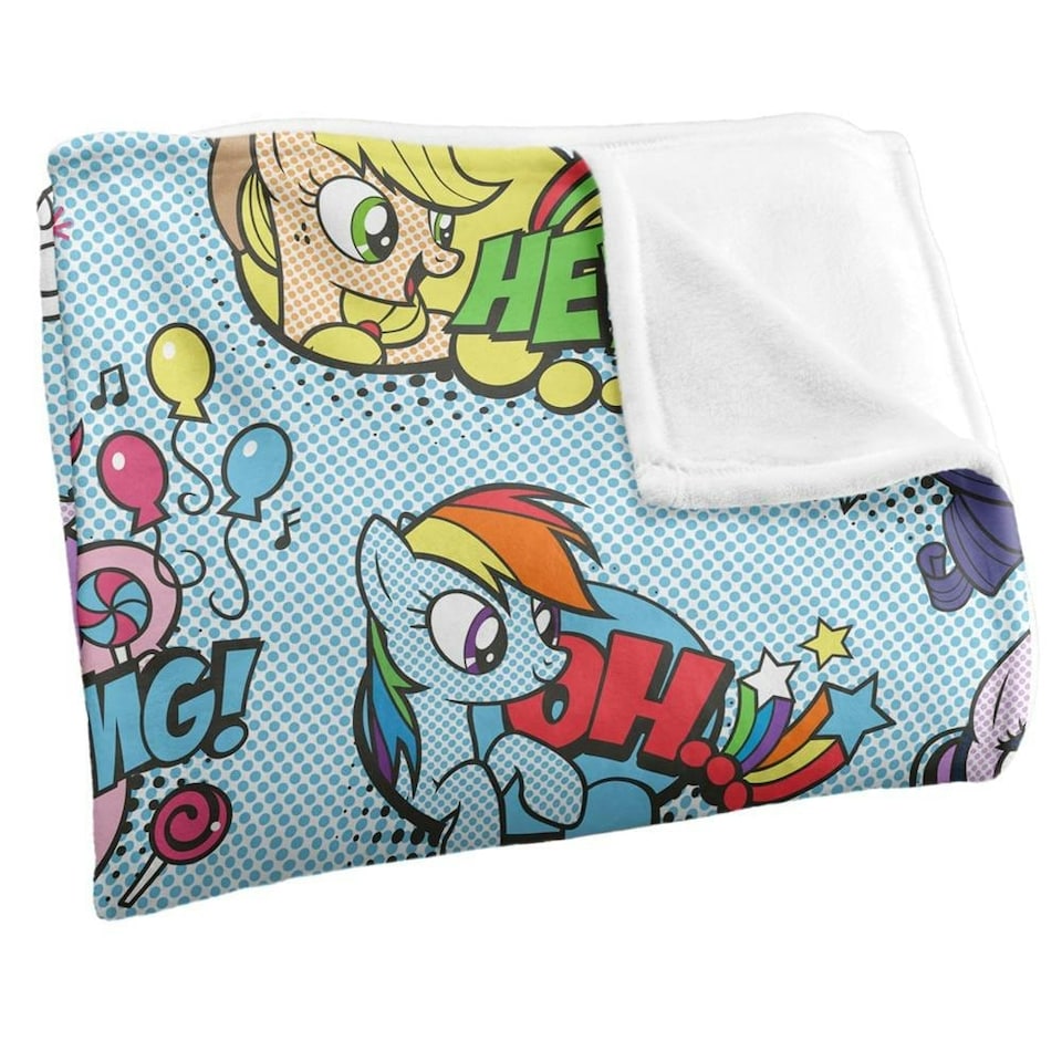 image 1 of My Little Pony Pop Art Blanket - Multicoloured - One Size