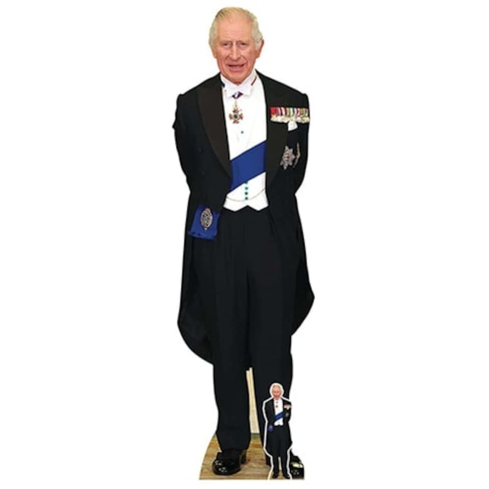 King Charles with Medals Lifesize Cardboard Cutout 181cm