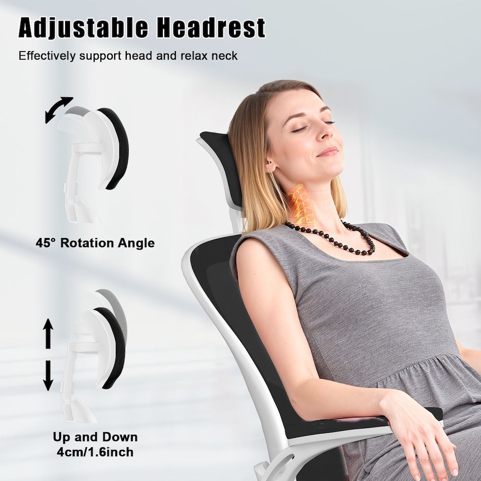 image 1 of Rattantree Ergonomic Office Chair With Headrest & Lumbar Support