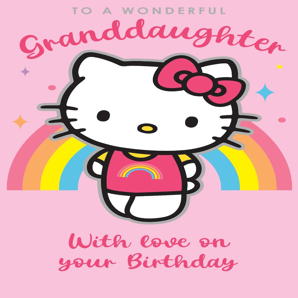 image 1 of Hello Kitty Granddaughter Birthday Card