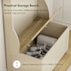 image 4 of VonHaus Hallway Unit Coat Stand with Shoe Storage Bench Cream | One Size