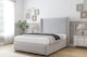 image 2 of Sloomy Stratford Silver Plush Divan Bed With Mattress No Drawers With 54" Wingback Headboard & 12" Matching Footboard 5' King | Silver | Silver | King | 1