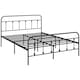 image 1 of HOMCOM 5ft Metal King Platform Bed Frame w/ Underbed Storage Headboard Black