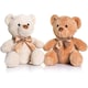 image 2 of Mumbles Velvet Bear With Ribbon - Brown - S