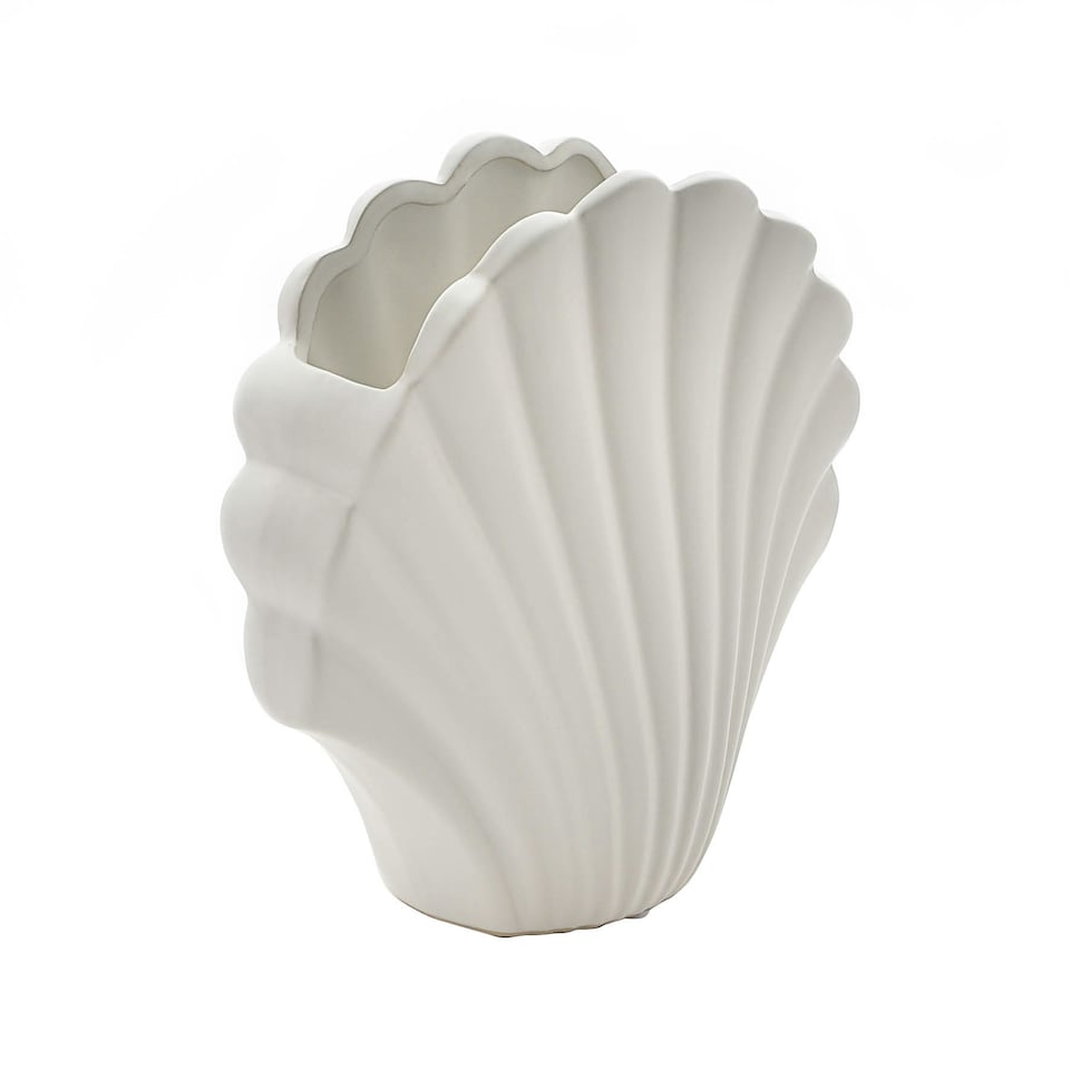 image 1 of Hestia White Shell Vase