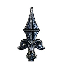 Finial Top - Decorative Top for Garden Plant Support - Solid Steel - Black