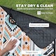 image 4 of Outsunny Picnic Blanket, 200x200CM Beach Blanket Outdoor Picnic Mat | Multi | Multi-coloured tribal geometric | 200 x 200 x 1 cm