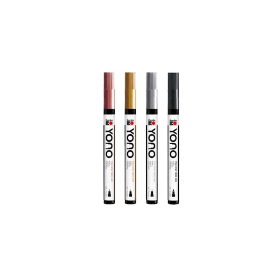 image 1 of Marabu Yono Marker Pen, Metals, Pack Of 4