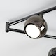 image 1 of ValueLights Retro Adjustable 6 Way Eyeball Black Chrome Ceiling Spotlight