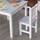 image 9 of HOMCOM Kids Table and 2 Chairs Set 3 Pieces Toddler Multi-usage Desk Indoor | Grey