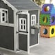image 7 of Outsunny Wooden Wendy House for Kids with Floor, for Gardens, Patios - Grey