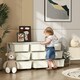 image 2 of HOMCOM Kids Storage Units with Drawers 3 Tier Chest Dresser Tower Cream | 113 x 37 x 56.5 cm