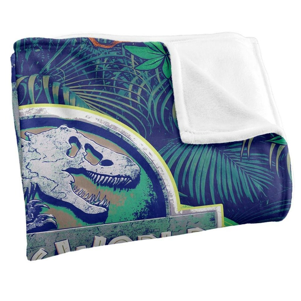 image 1 of Jurassic World Jungle Blanket - White - One Size