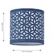 image 10 of Set of 2 Navy Blue Laser Cut 15.5cm Table Lamp Shades | Blue | Small | 2