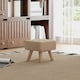 image 2 of HOMCOM Modern Footstool, Fabric Foot Rest with Rubber Wood Legs 