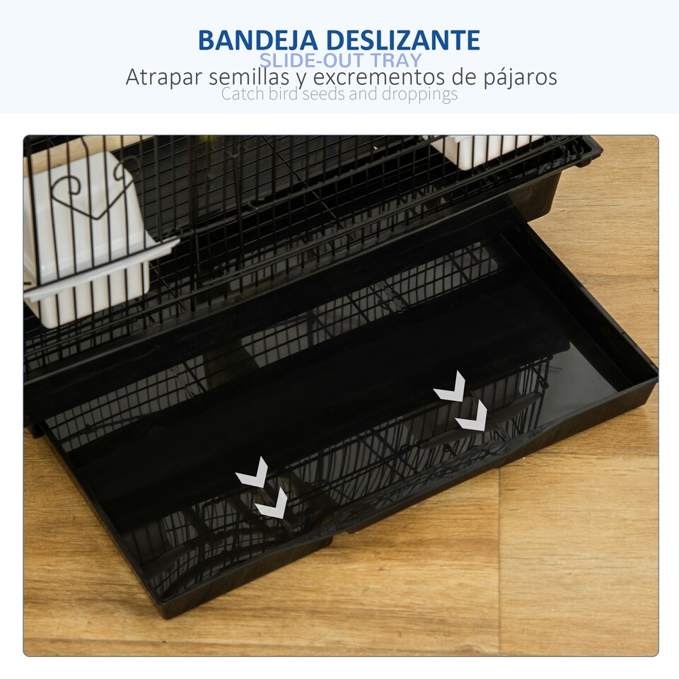 image 1 of PawHut Bird Cage for Budgies, Finches, Canaries w/ Accessories, Toys, Tray