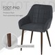 image 6 of HOMCOM 2 Pieces Dining Chair with Sponge Padding Metal Leg Home Office
