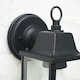 image 2 of ValueLights Modern IP23 Rated Black Metal And Glass Outdoor Security Wall Light Lantern