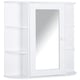 image 1 of HOMCOM Wall Mounted Bathroom Cabinet w/ Mirror Single Door Storage Shelves