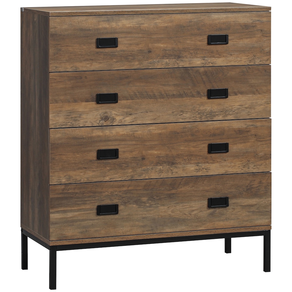 image 1 of HOMCOM Chest of Drawers, 4 Drawer Unit Storage Chest Bedroom Living Room