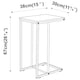 image 4 of C Shaped Side End Table Coffee Snack Living Room Bedside Under Sofa Metal Frame | Multi | Grey | 1