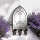 image 2 of Rusty Wall Mirror with Triple Planter - Distressed Metal - L15 x W45 x H73 cm Black
