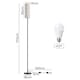 image 3 of Emitto LED Floor Lamp Dimmable with Remote and Foot Switch Bulb Included