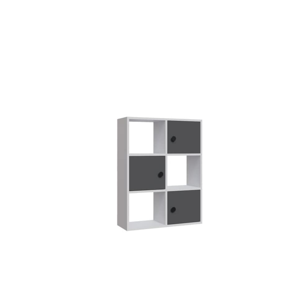 image 1 of Decorotika Tilton 3-tier and 3 Cabinets Bookcase