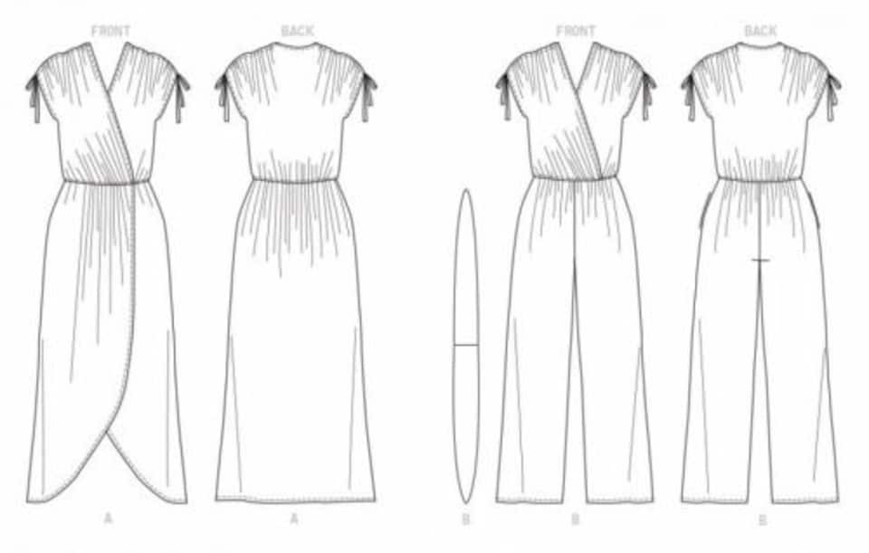 image 1 of Butterick 6756 Paper Sewing Pattern – Women’s Dresses & Jumpsuits, Size A5 (6–8–10–12–14), Easy