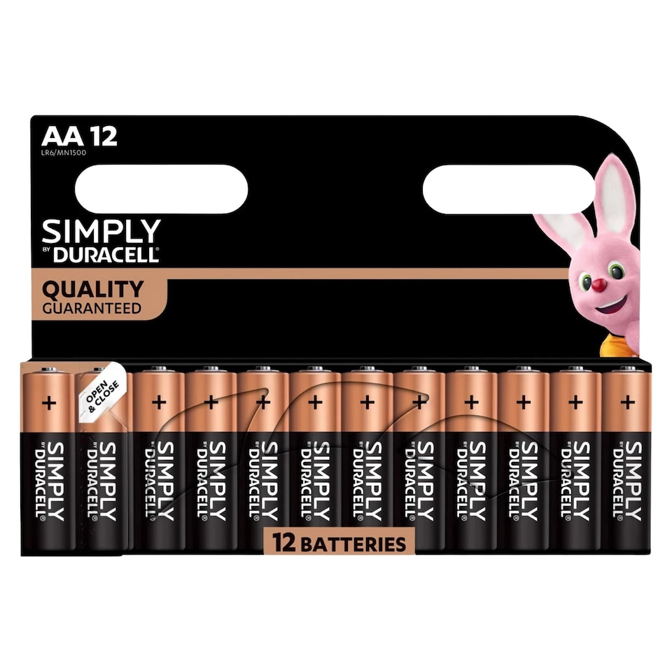 image 1 of Duracell Simply Power AA & AAA Alkaline Batteries, Pack of 24