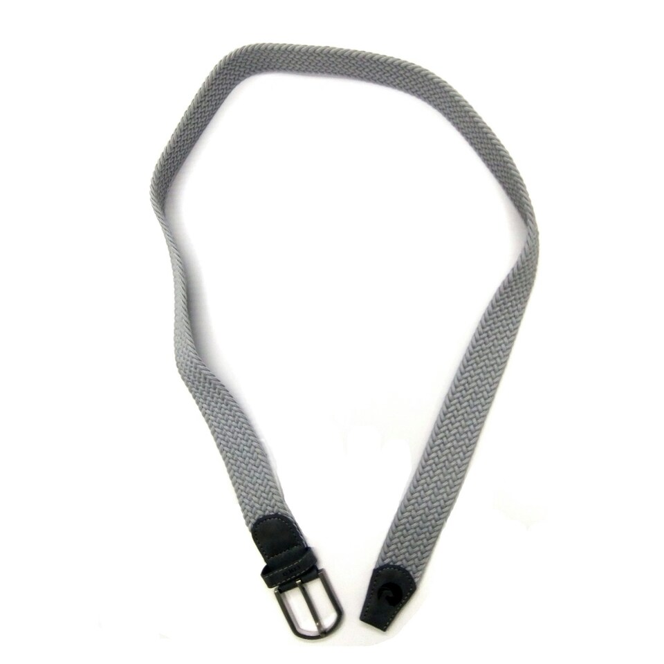 image 1 of Coco Equestrian Grey Unisex Adult Woven Elastic Fabric Braided Canvas Horse Riding Stretch Belt Grey