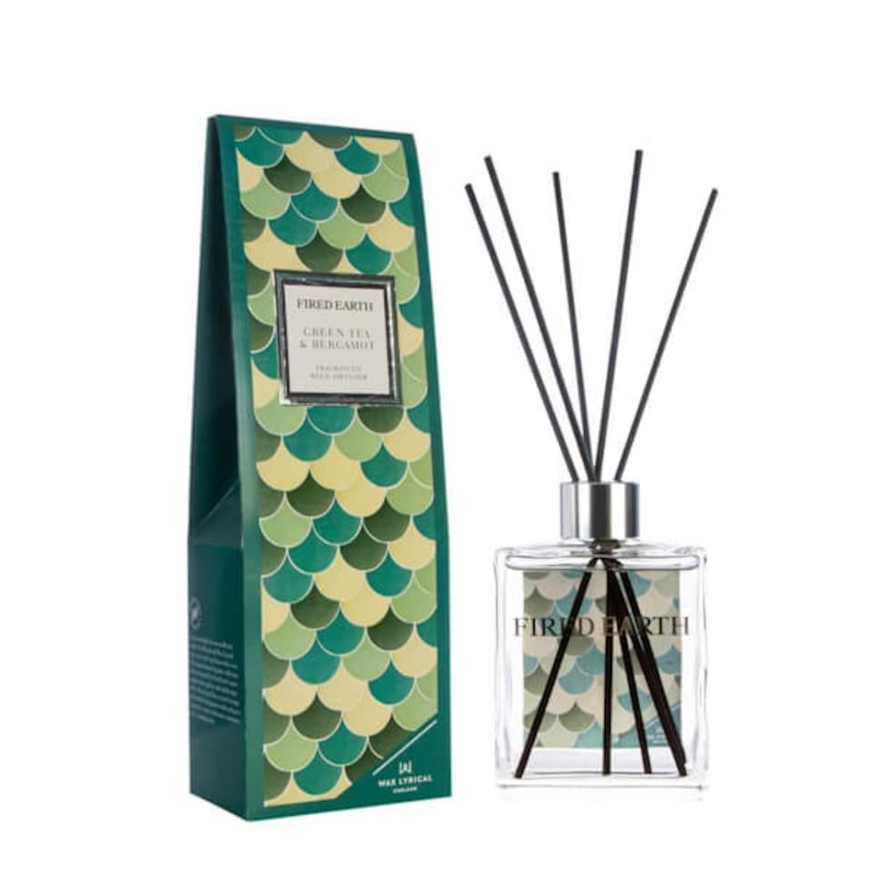 image 1 of Fired Earth by Wax Lyrical Reed Diffuser 180ml Green Tea & Bergamot