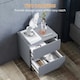 image 5 of HOMCOM Bedside Table with 2 Drawers and Steel Legs for Bedroom, Grey