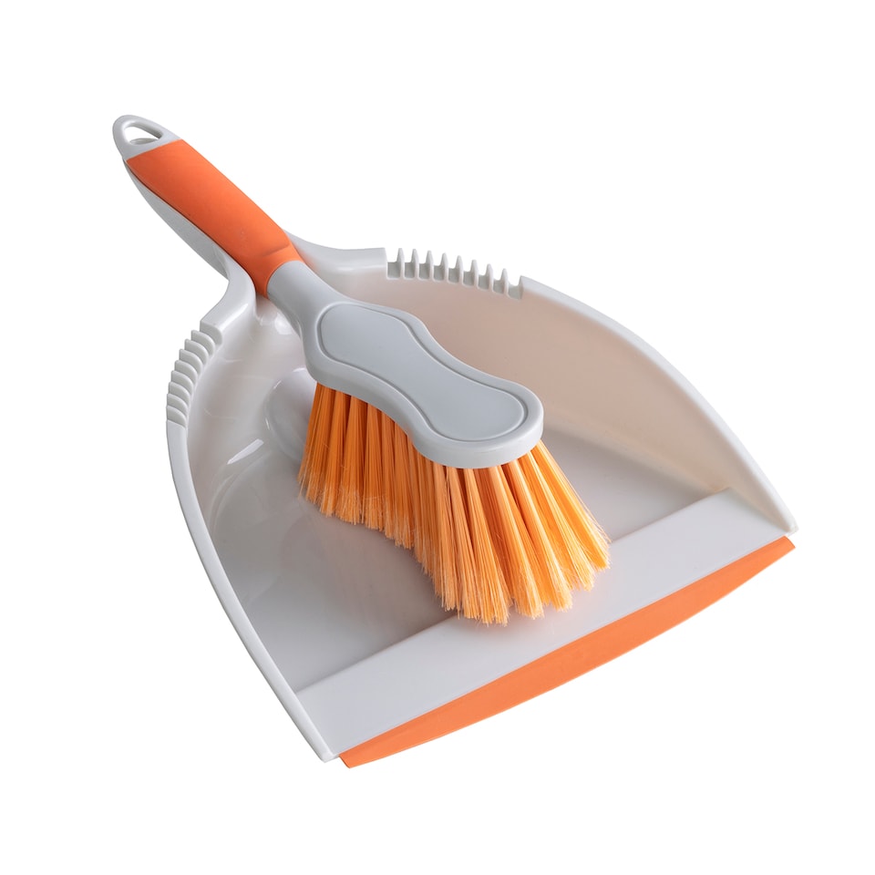 image 1 of Charles Bentley 'Brights' Kitchen Bundle Dustpan & Brush Washing Up Orange