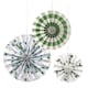 image 1 of Garden Party Assorted Paper Fan Hanging Decorations - Pack of 3