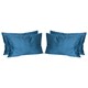 image 1 of Nicola Spring Rectangle Velvet Cushions - 60cm x 40cm - Blue - Pack of 4 | Blue | Blue